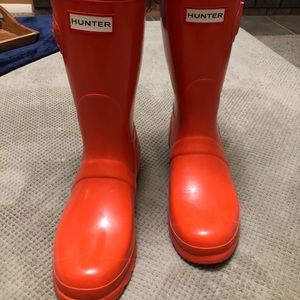 Orange Hunter Rain Boots